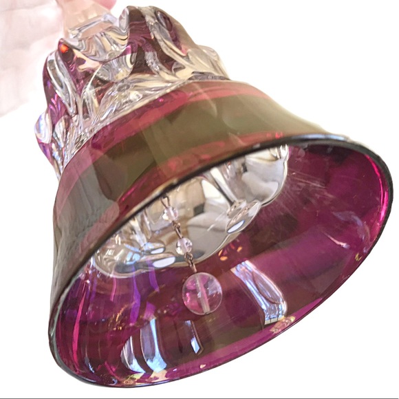 Vintage Dinner Bell Cranberry Ruby Red Hostess Gift Ideas Gift For Mom Holidays - Picture 3 of 7